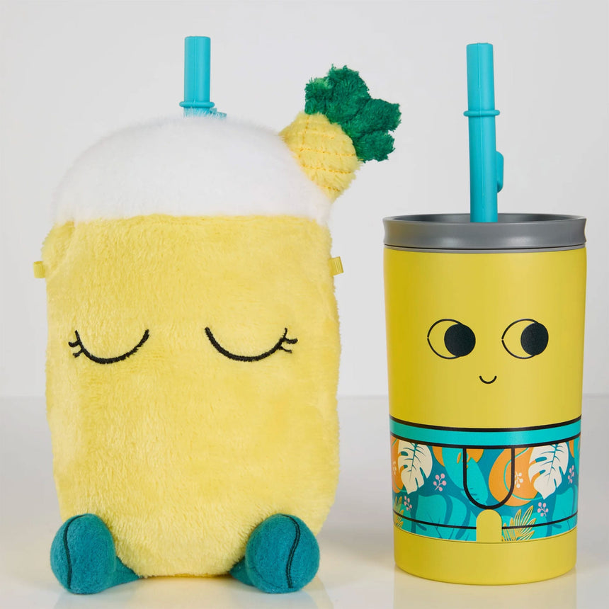 Bouteille et Peluche Fuzzie - Ananas-Asobu-OBU-SIC30PIP-CLÉMENT