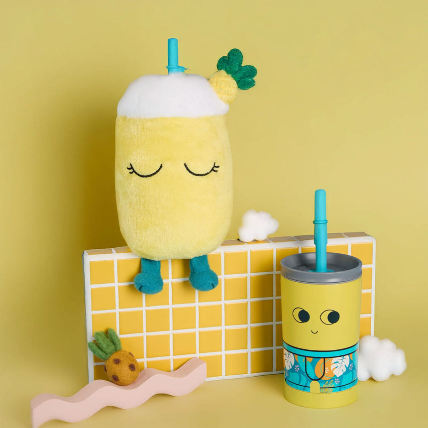 Bouteille et Peluche Fuzzie - Ananas-Asobu-OBU-SIC30PIP-CLÉMENT