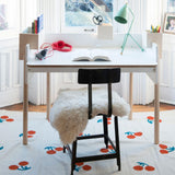 Bureau De Travail Brooklyn - Blanc/ Naturel-Oeuf-OEU-1BD01-CLÉMENT
