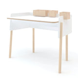Bureau De Travail Brooklyn - Blanc/ Naturel-Oeuf-OEU-1BD01-CLÉMENT