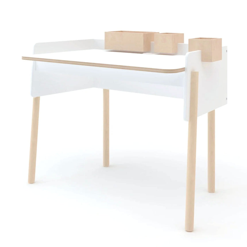 Bureau De Travail Brooklyn - Blanc/ Naturel-Oeuf-OEU-1BD01-CLÉMENT