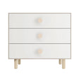 Commode 3 Tiroirs Dot - Blanc/ Naturel-Oeuf-OEU-1M3D-D-01-CLÉMENT