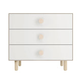 Commode 3 Tiroirs Dot - Blanc/ Naturel-Oeuf-OEU-1M3D-D-01-CLÉMENT