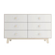Commode 6 Tiroirs Blanc/ Naturel-Oeuf-OEU-1M6D-S-01-CLÉMENT
