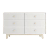 Commode 6 Tiroirs Blanc/ Naturel-Oeuf-OEU-1M6D-S-01-CLÉMENT