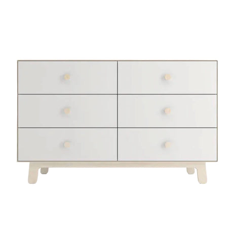 Commode 6 Tiroirs Blanc/ Naturel-Oeuf-OEU-1M6D-S-01-CLÉMENT