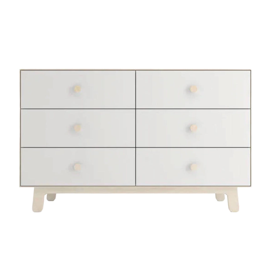 Commode 6 Tiroirs Blanc/ Naturel-Oeuf-OEU-1M6D-S-01-CLÉMENT
