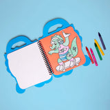 Super Livre de Coloriage et Autocollants - Dinos-OMY World-OMY-CAH12-CLÉMENT