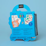 Super Livre de Coloriage et Autocollants - Dinos-OMY World-OMY-CAH12-CLÉMENT