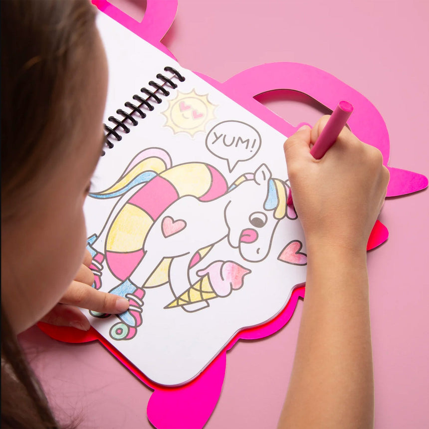 Super Livre de Coloriage et Autocollants - Lily-OMY World-OMY-CAH13-CLÉMENT