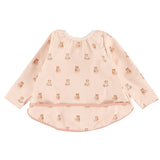 Bavoir Manches Longues Ours Coeurs 0-36mois-Origami-Rose-0-18 m-ORG-BAV00074-CLÉMENT