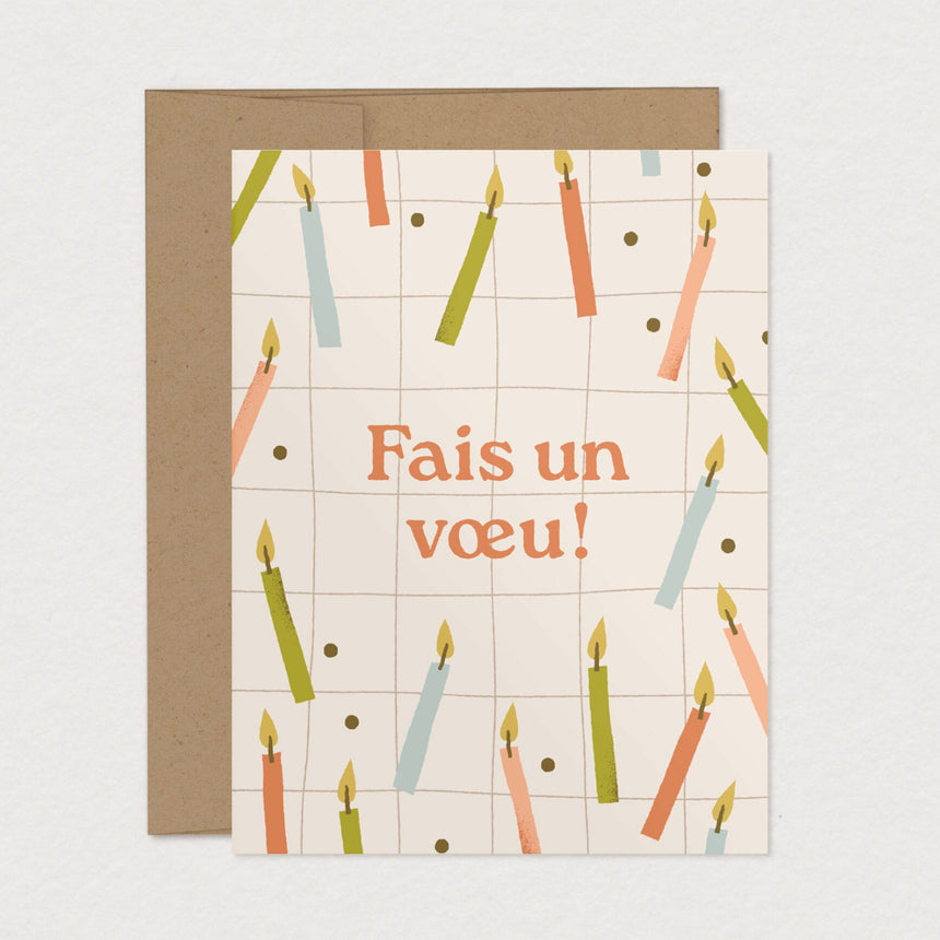 Carte de Souhait de Fête - Fais un Voeu!-Mimosa Design-OSA-A2-1051-CLÉMENT