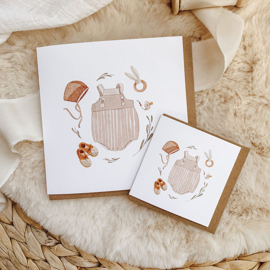Mini Carte Souhait de Bébé - Trousseau-Mimosa Design-OSA-MIN-00067-CLÉMENT