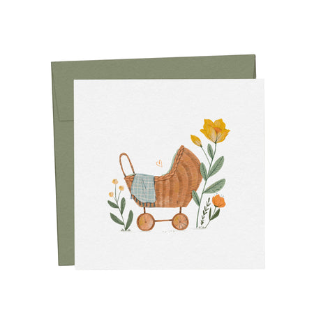 Mini Carte Souhait de Bébé - Landau-Mimosa Design-OSA-MIN-1005-CLÉMENT