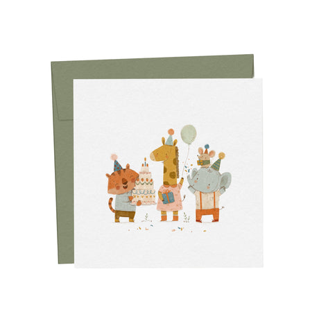 Mini Carte Souhait de Fête - Savane en fête-Mimosa Design-OSA-MIN-1012-CLÉMENT