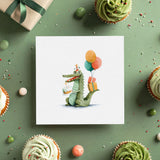 Mini Carte de Souhait de Fête - Rocco le Crocodile-Mimosa Design-OSA-MIN-1064-CLÉMENT