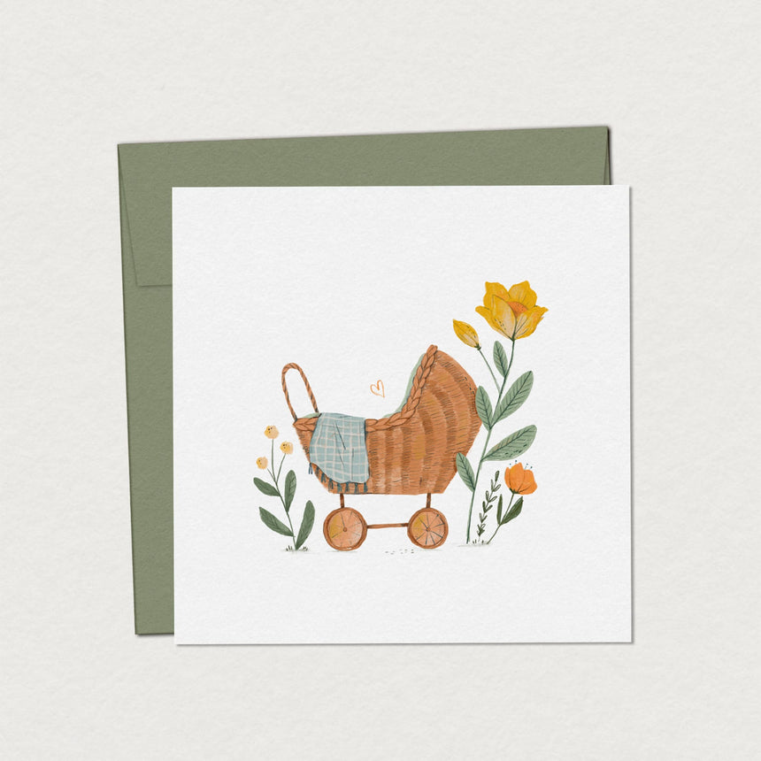 Carte de Souhait de Bébé - Landeau-Mimosa Design-OSA-REG-1005LAND-CLÉMENT