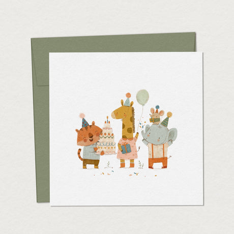 Carte de Souhait de Fête - Savane en Fête-Mimosa Design-OSA-REG-1012-CLÉMENT