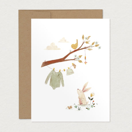 Carte de Souhait de Bébé - Douce Attente-Mimosa Design-OSA-REG-A2-1015-CLÉMENT