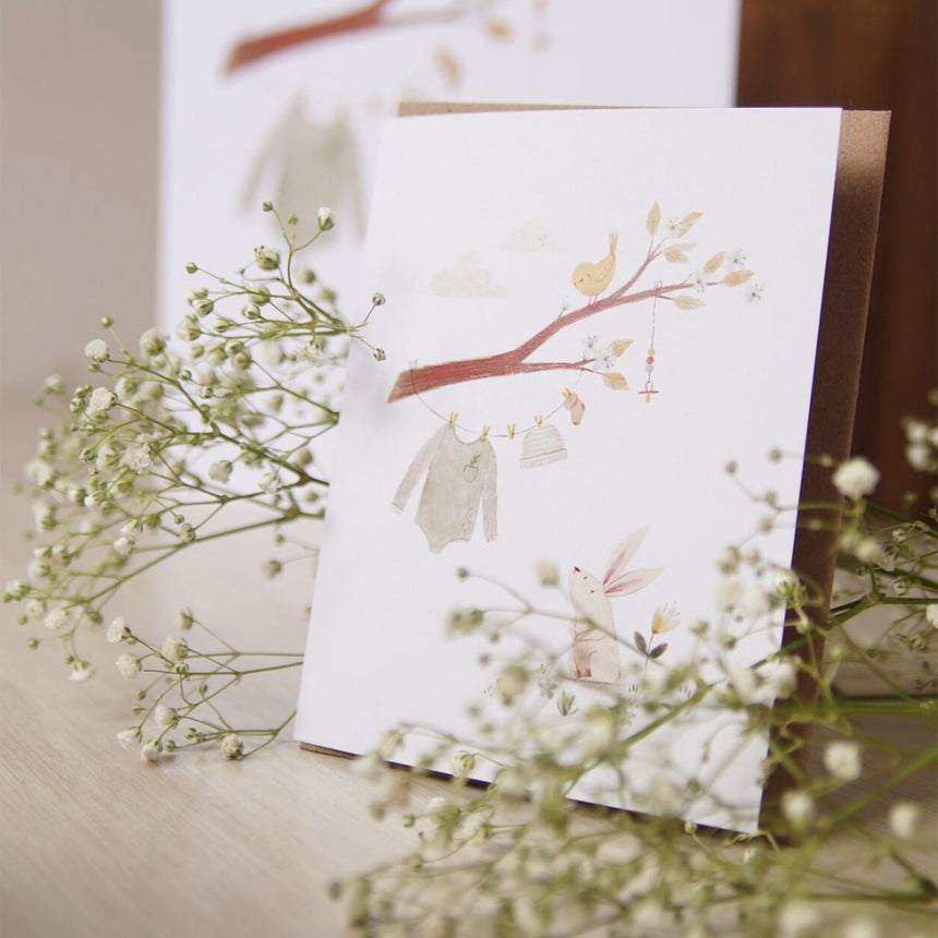 Carte de Souhait de Bébé - Douce Attente-Mimosa Design-OSA-REG-A2-1015-CLÉMENT