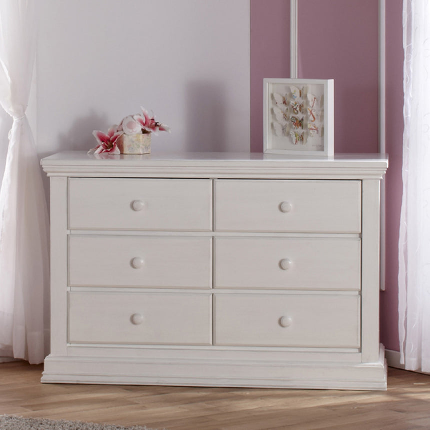 Commode 6 tiroirs Modena - Blanc vintage-Pali Design-PAL-2106-BLANC-V-CLÉMENT