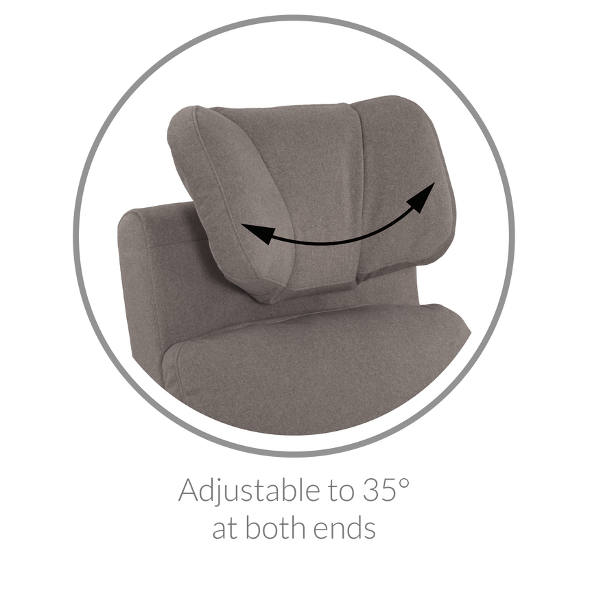 Fauteuil Berçant Inclinable Pivotant Hailey Como Dove Grey avec Mécanisme Électrique-Jaymar BB-JAM-527-COMO-61-CLÉMENT