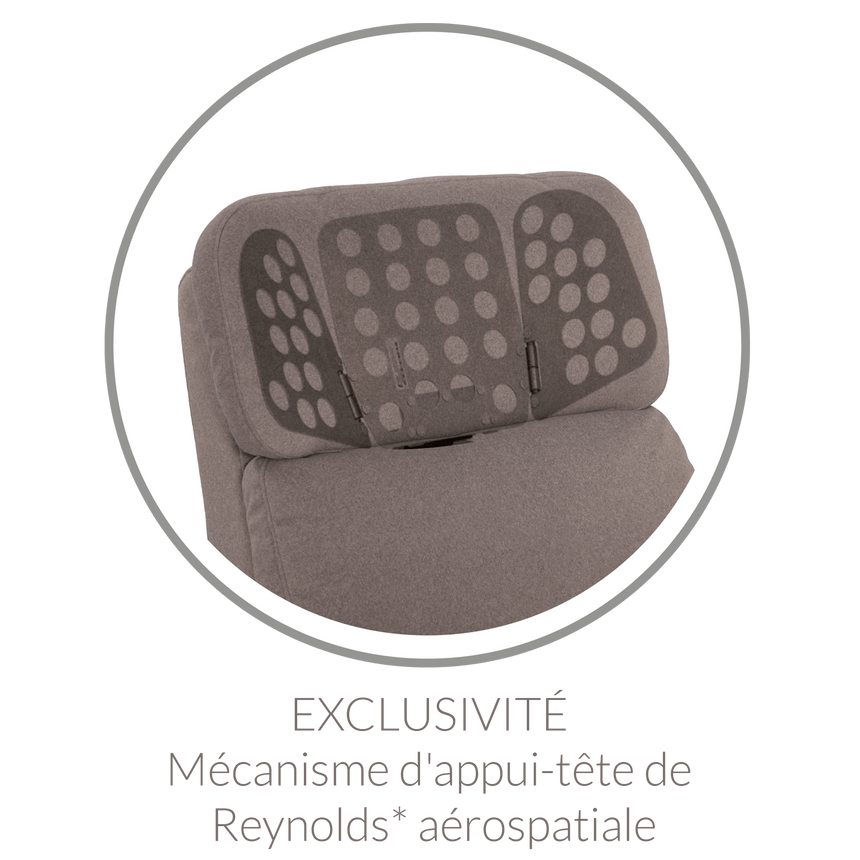 Fauteuil Berçant Inclinable Pivotant Hailey Arlo Heather Silver avec Mécanisme Électrique-Jaymar BB-JAM-527-ARLO-57-CLÉMENT