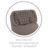 Fauteuil Berçant Inclinable Pivotant Hailey Nexus Charcoa avec Mécanisme Électrique-Jaymar BB-JAM-527-NEXUS-59-CLÉMENT