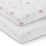 Draps Contour en flanelle pour Couchette (2) - Rose-Piccolo Bambino-ABN-PBG01N99E3PK-CLÉMENT