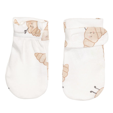 Mitaines Bambou 0-3mois - Croissants-Perlimpinpin-Beige-0-3 m-PE2-BB33614-CL2-CLÉMENT