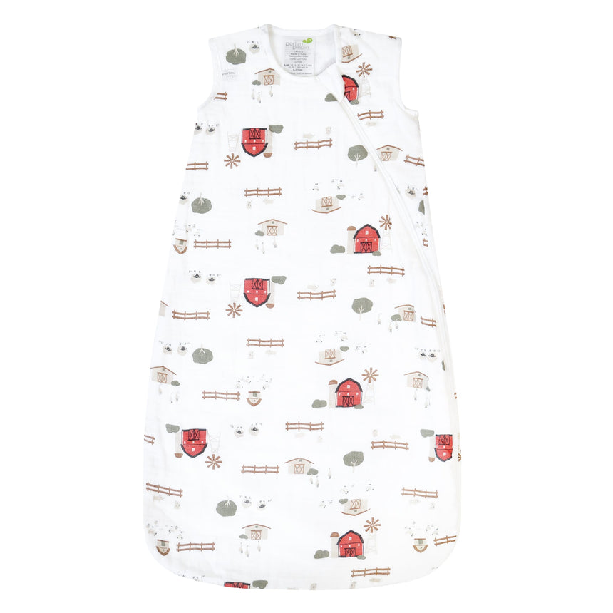 Sac de Nuit Mousseline 0-36mois - Ferme-Perlimpinpin-Blanc-0-6 m-PE2-MS606A-FE-CLÉMENT