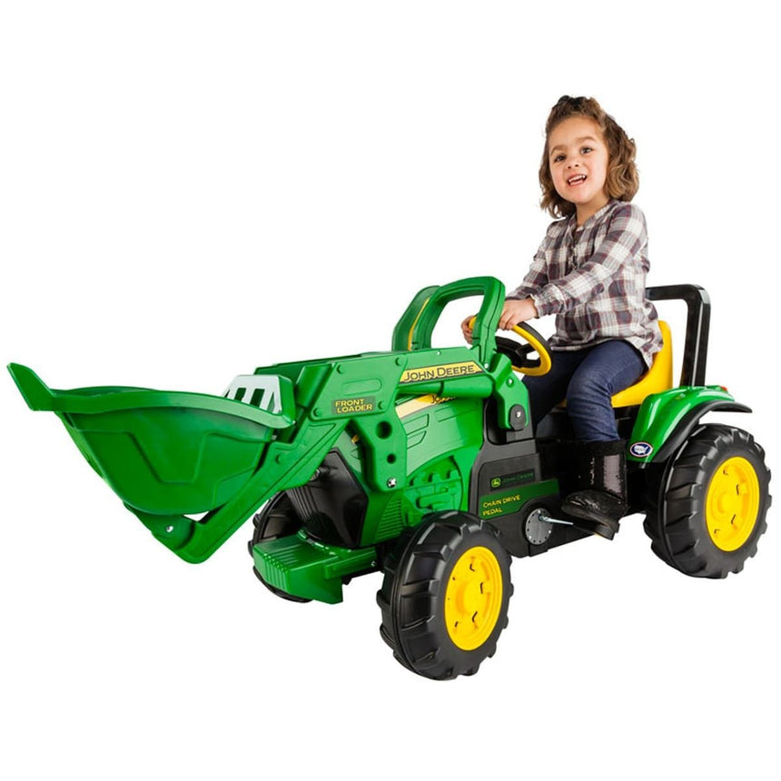 Gros Tracteur John Deere avec Chargeur Frontal - Vert et Jaune-Peg Perego-PEG-IGCD0553-CLÉMENT