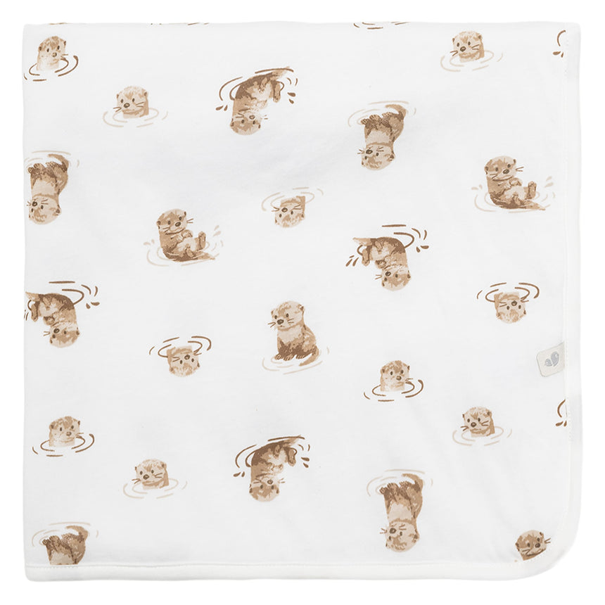 Couverture en Bambou - Loutres-Perlimpinpin-PER-BB3435-OT-CLÉMENT