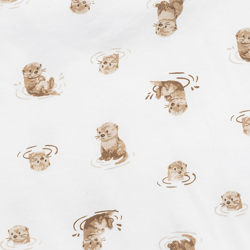 Couverture en Bambou - Loutres-Perlimpinpin-PER-BB3435-OT-CLÉMENT