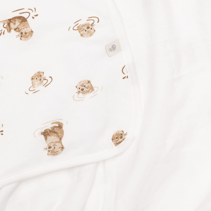 Couverture en Bambou - Loutres-Perlimpinpin-PER-BB3435-OT-CLÉMENT