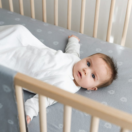 Drap Contour pour lit de Bébé - Marguerites-Perlimpinpin-PER-FL20A-MA-CLÉMENT