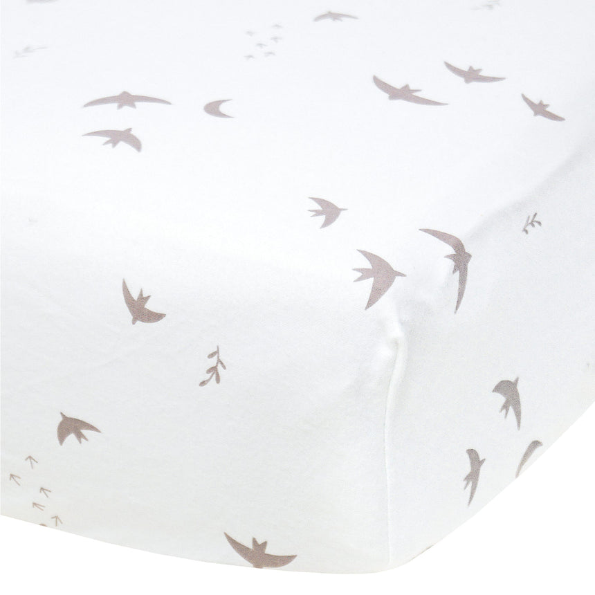 Drap Contour pour lit de Bébé - Oiseaux-Perlimpinpin-PER-FL20A-OI-CLÉMENT