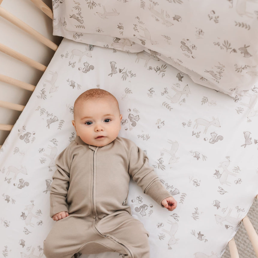 Drap Contour pour Lit de Bébé - Forêt-Perlimpinpin-PER-L2025C-FO-CLÉMENT