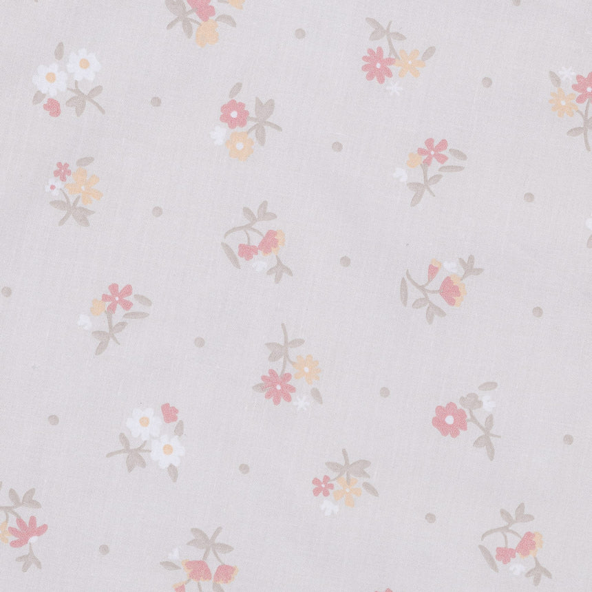 Drap Contour pour Lit de Bébé - Fleurs-Perlimpinpin-PER-L2025C-CLÉMENT