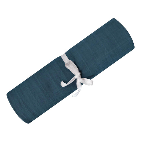 Couverture mousseline de coton - Bleu Marine-Perlimpinpin-PER-MS35-MA-CLÉMENT