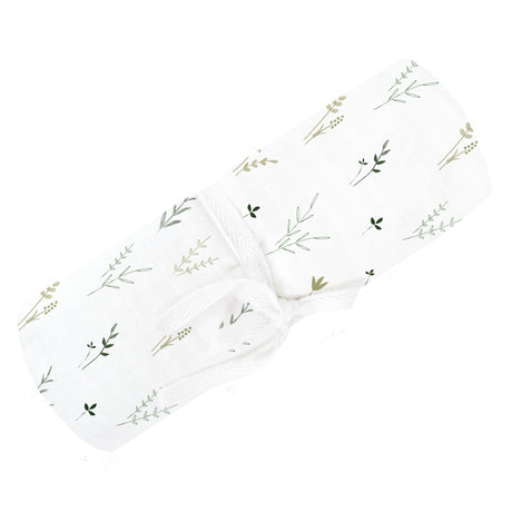 Couverture Mousseline Feuilles-Perlimpinpin-PER-MS35BB-FE-CLÉMENT