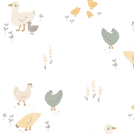 Couverture Mousseline Poules-Perlimpinpin-PER-MS35BB-PO-CLÉMENT