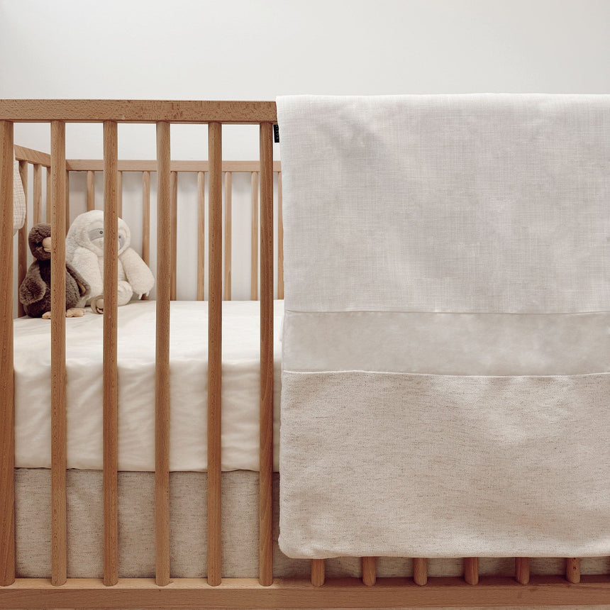 Literie 3 Morceaux Lit de bébé - Naturel Texturé-Patlin-PIT-ENS3TISNAT-CLÉMENT