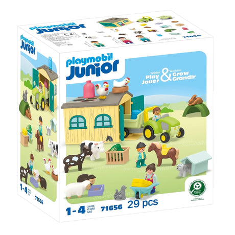 Ferme Avec Tracteur Et Animaux-Playmobil-PLM-71656-CLÉMENT
