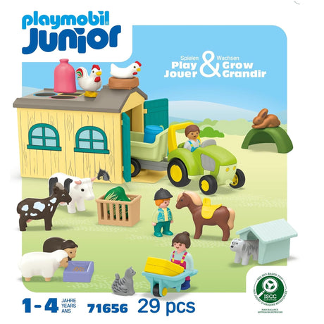 Ferme Avec Tracteur Et Animaux-Playmobil-PLM-71656-CLÉMENT