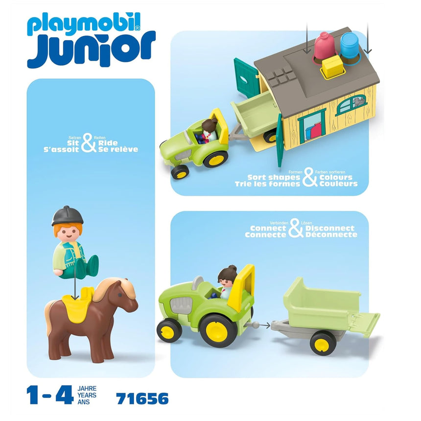 Ferme Avec Tracteur Et Animaux-Playmobil-PLM-71656-CLÉMENT