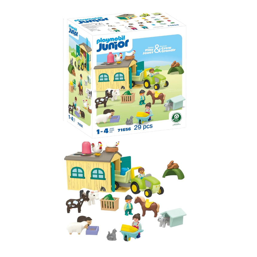 Ferme Avec Tracteur Et Animaux-Playmobil-PLM-71656-CLÉMENT