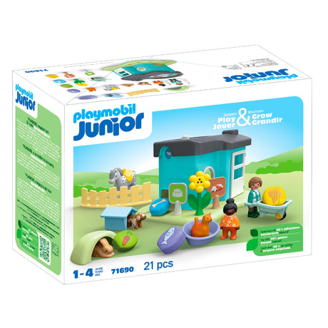 Playmobil Junior Maison des Animaux-Playmobil-PLM-71690-CLÉMENT