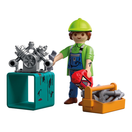 Mécanicien et outils Spécial +-Playmobil-PLM-72031-CLÉMENT
