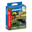 Pompier et barbecue en feu Spécial +-Playmobil-PLM-72149-CLÉMENT